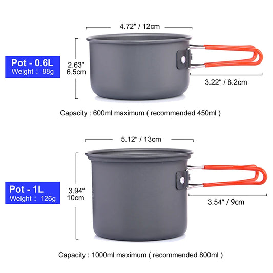 Camping Cookware Set with Tableware