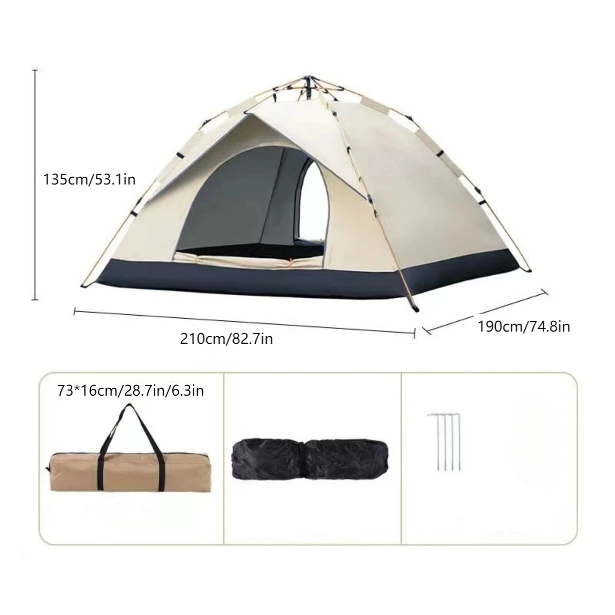 Outdoor Automatic Quick-opening Tent; Waterproof
