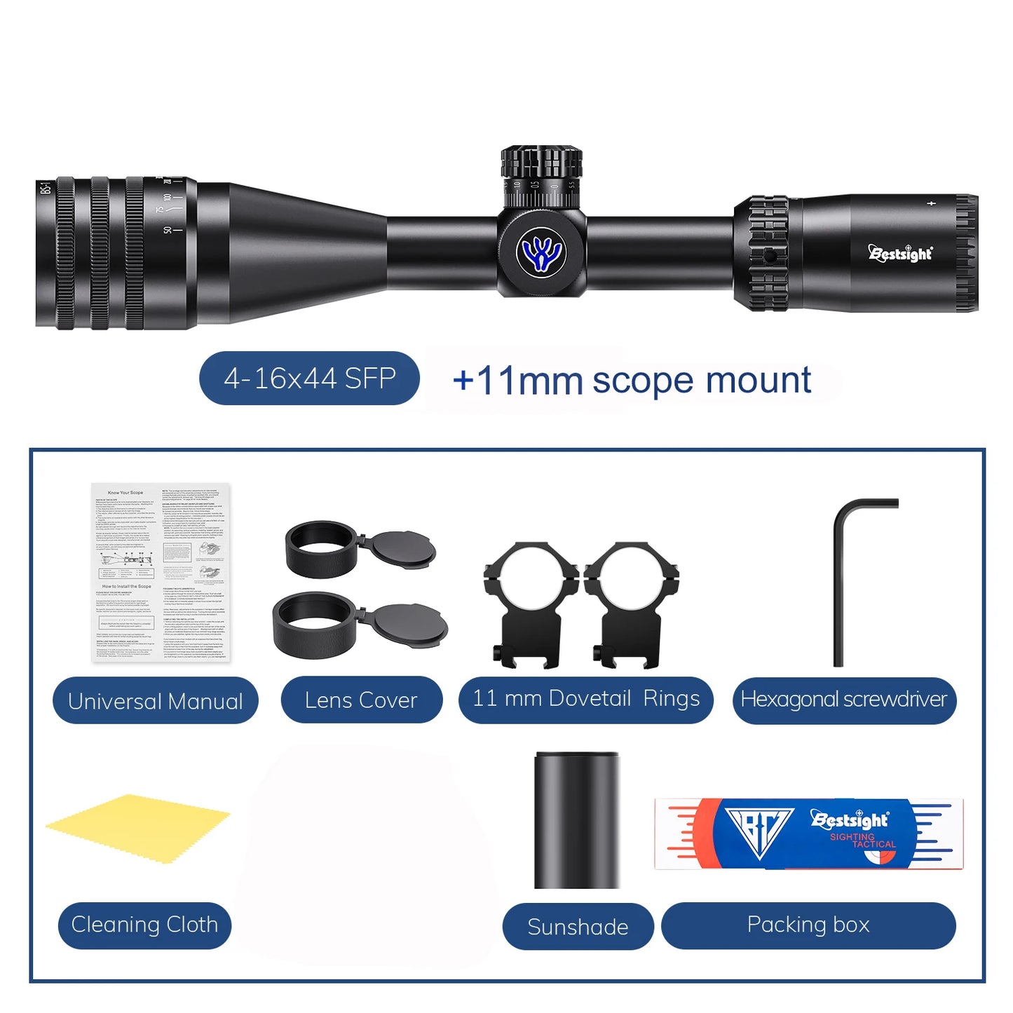 4-16x44 AOE Riflescope Hunting Scopes