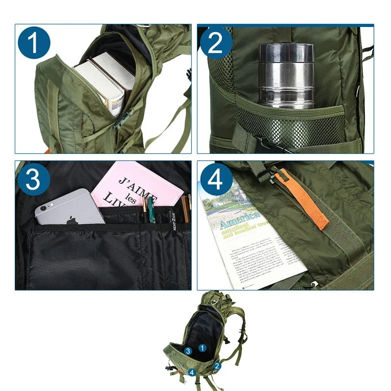 Lightweight Waterproof Travel Hiking Backpack