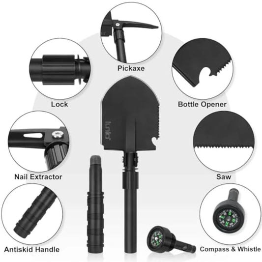 Foldable Camping and Backpacking Shovel Multitool