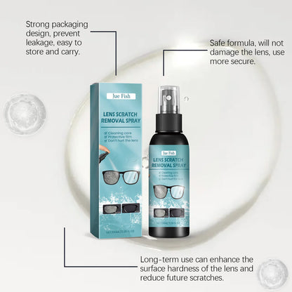 100ml Lens Scratch Removal Spray; Camera Screen Cleaner; Repair Glass Grinding Eyeglass; Cleaning Solution Spray