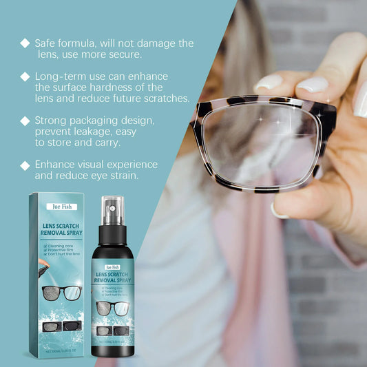 100ml Lens Scratch Removal Spray; Camera Screen Cleaner; Repair Glass Grinding Eyeglass; Cleaning Solution Spray