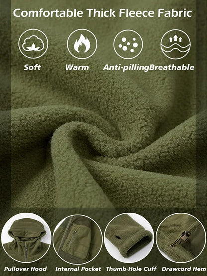Men's Women's Hunting Fleece Jacket Multi-Pockets
