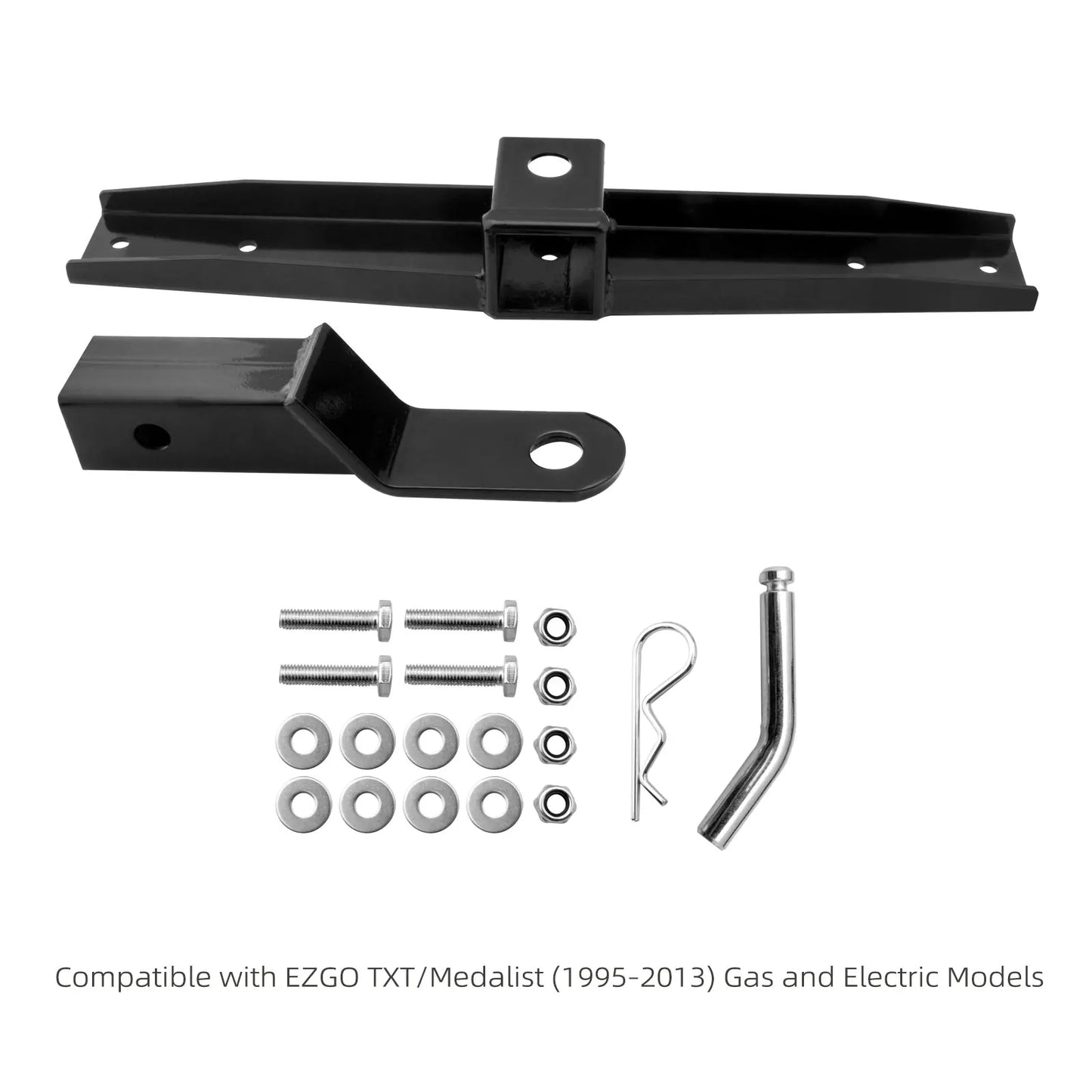 Roykaw Golf Cart Trailer Hitch w/ Bumper Receiver for EZGO TXT/Medalist 1994-up Gas & Electric Models, Sturdy and Easy Assembly