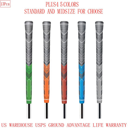 13PCs Golf Club Grip PLUS4 Golf Grip Anti-slip 60R Natural Rubber