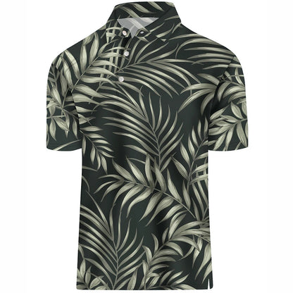 Men's Golf Shirt Hawaii Golf Polo Shirt Tennis Sports T-shirt Soft Breathable Elastic Fabric Short Sleeve