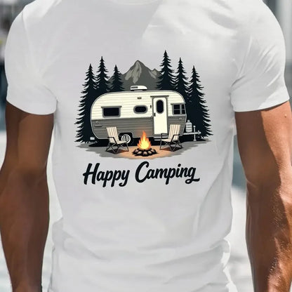 Men's Happy RV Camping Graphic T-Shirt