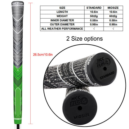 13PCs Golf Club Grip PLUS4 Golf Grip Anti-slip 60R Natural Rubber