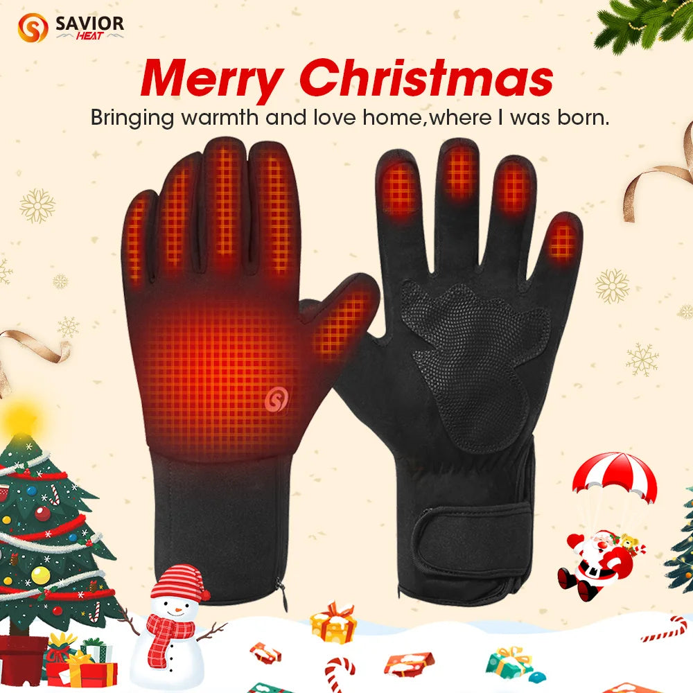 Rechargeable Ski Heated Gloves Men Women