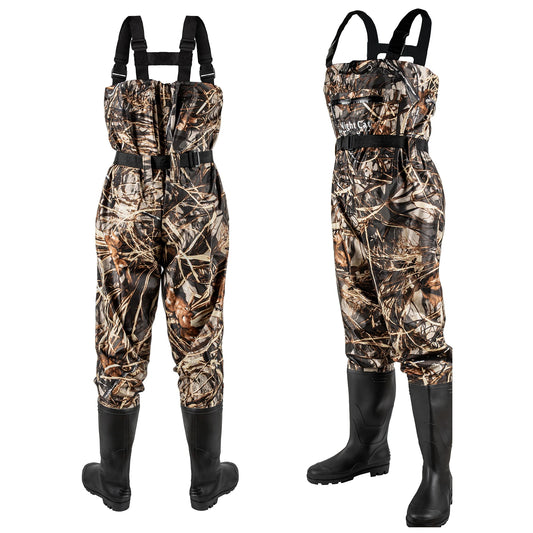 Waterproof Chest Waders Men with Boots Nylon
