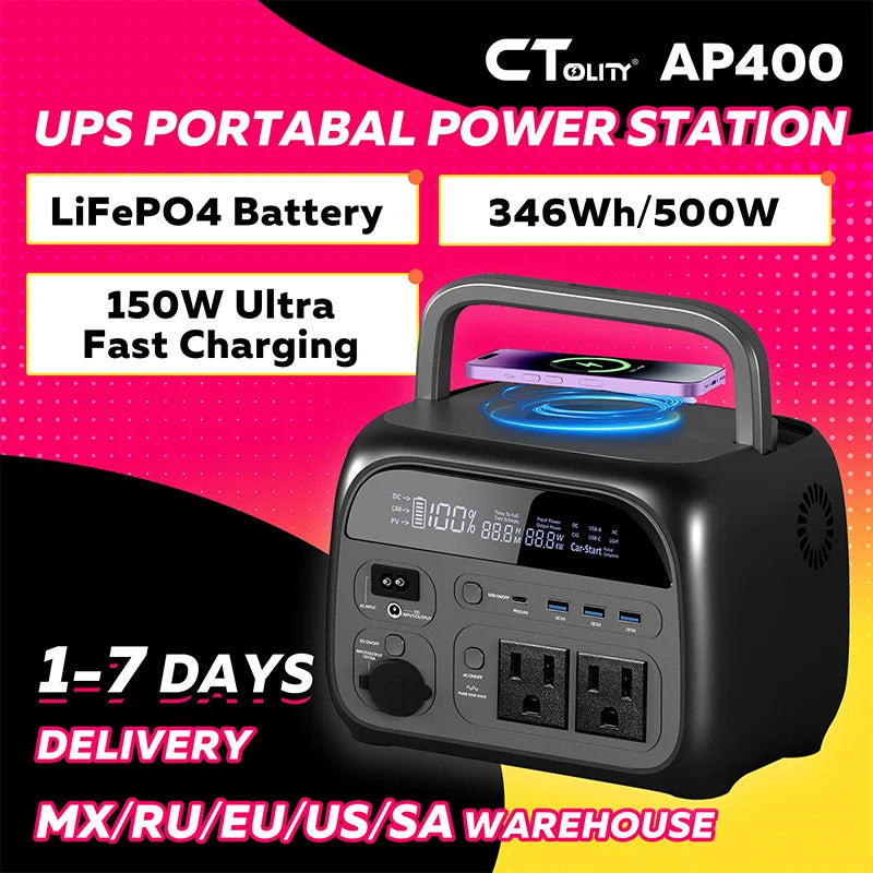 110V 500W Portable Solar Power Generator Station