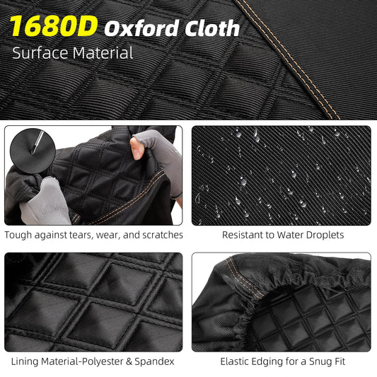 Roykaw 1680D Oxford Fiber Golf Cart Seat Covers Compatible with EZGO TXT, Backrest Bottom Seat Cover, No Drilling Required