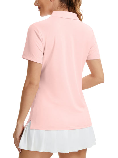 Women's Polo Shirts UPF 50+ Sun Protection 4 Buttons Casual Short Sleeve Collared Golf Shirt