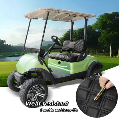 Golf Cart Seat Covers Kit Compatible with Yamaha Drive/Drive2 OEM Ordinary Seat Cushion, Vinyl Material/Easy to Clean
