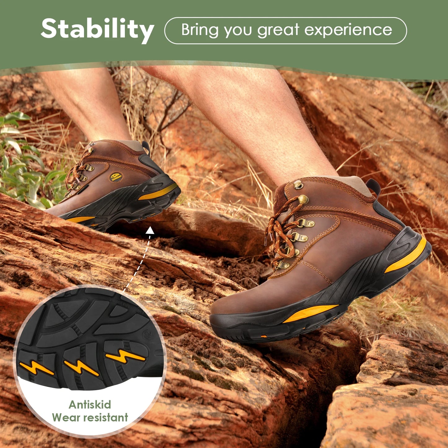 Slip Resistant Hike Boots for Men
