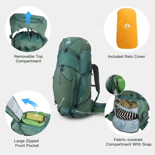 Hiking Backpack- Internal Frame; Fits both Men&Women Ultralight