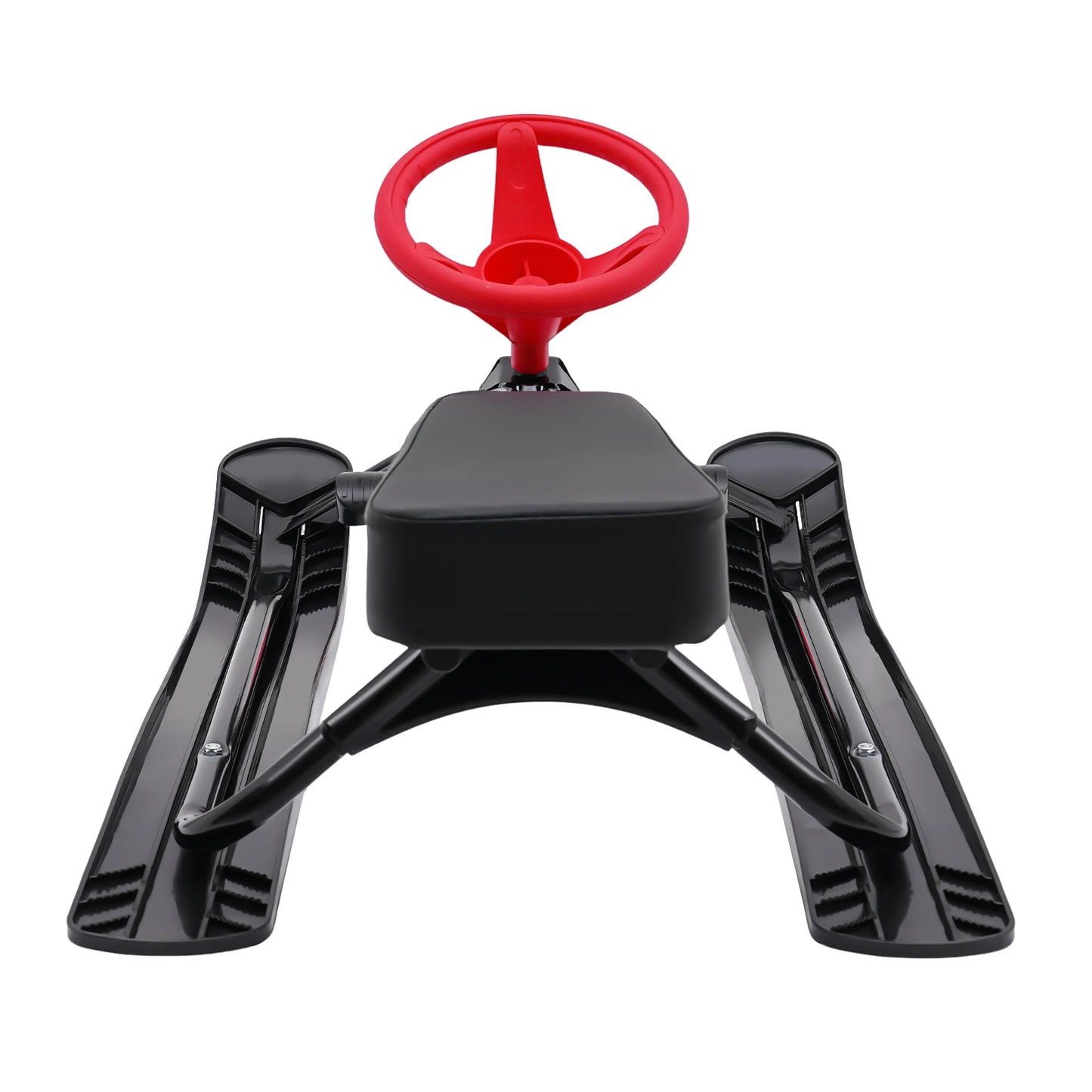 Snow Racer Sled Slider Board with Steering Wheel Brakes Durable Stable Anti-Slip