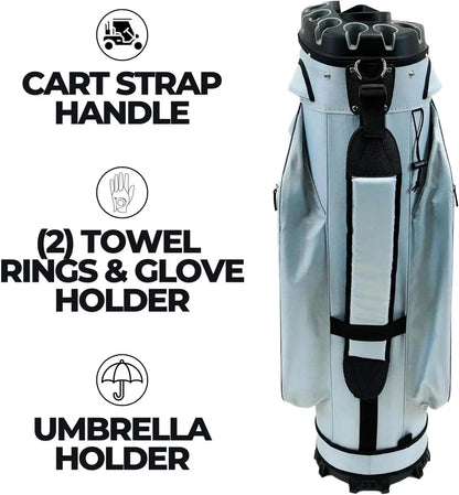 ZZZ Vault Golf Cart Bag - Quiet-Lock 14 Way Club Divider