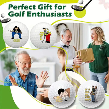 Present for Men Dad; 4 Counts Funny Novelty Golf Balls