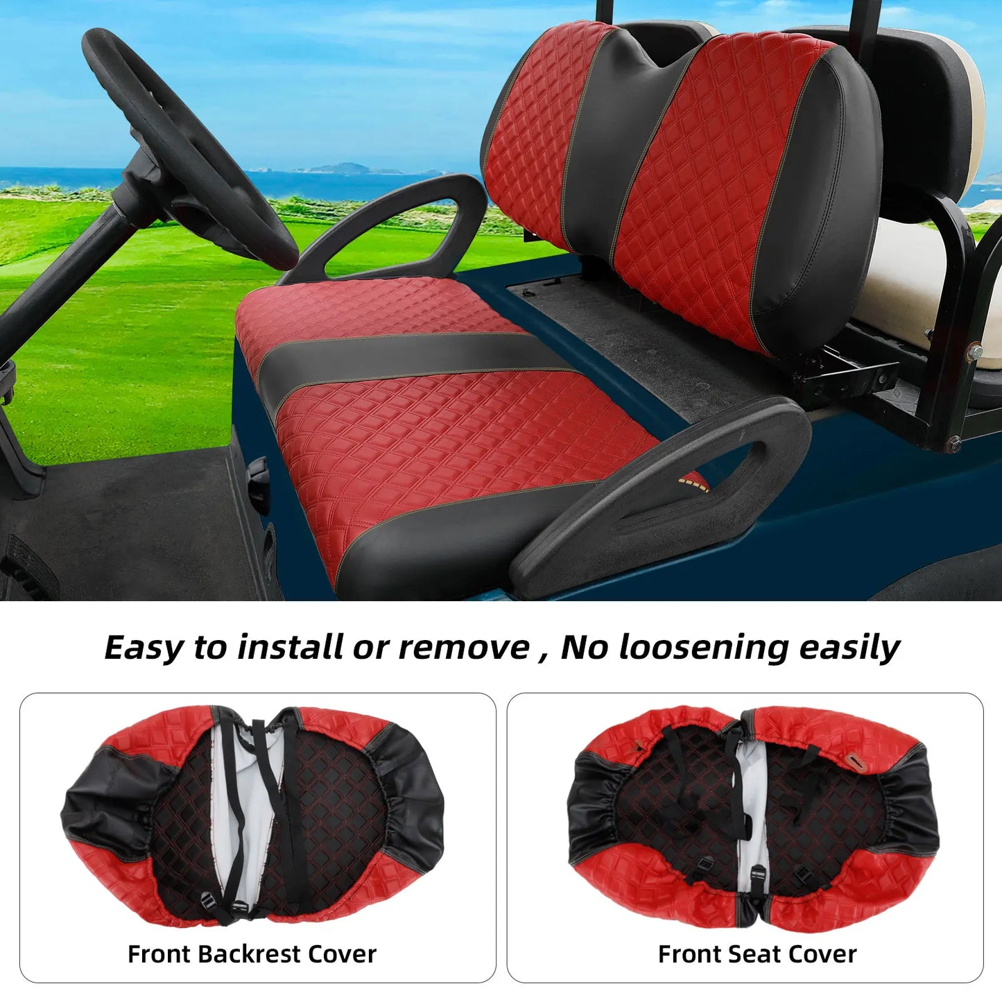 Seat Covers Kit Fit for Club Car Precedent Ordinary Seat Cushion, More Soft, Breathable & Easy to Clean