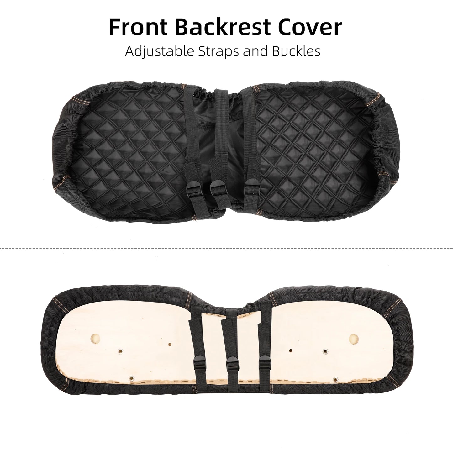 Roykaw 1680D Oxford Fiber Golf Cart Seat Covers Compatible with EZGO TXT, Backrest Bottom Seat Cover, No Drilling Required