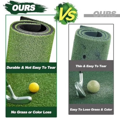 5x4ft Thicken Practice Turf for Indoor and Outdoor Use Durable Training Aid with 9 Golf Balls