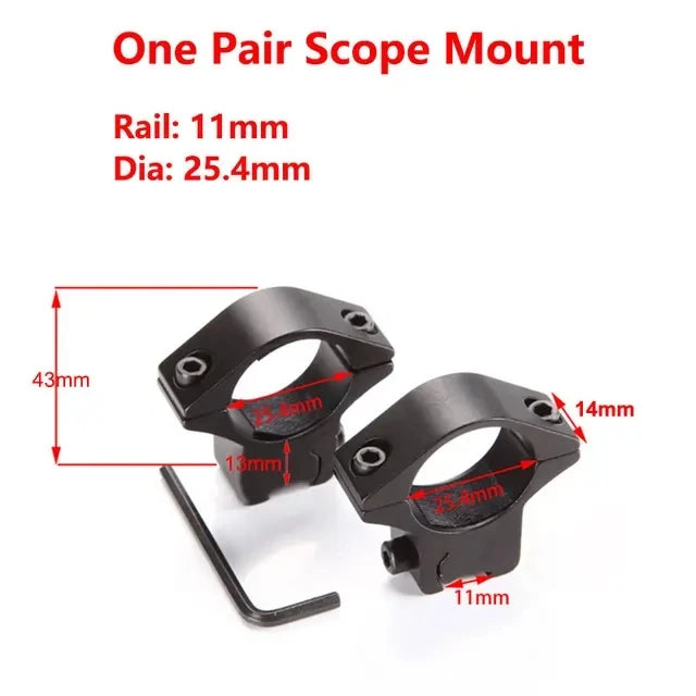 2Pcs Hunting Rifle Scope Mounts Ring