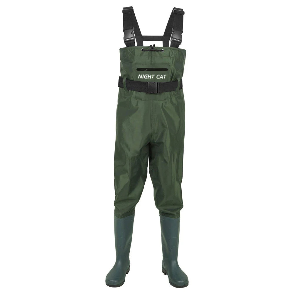 Waterproof Lightweight Rubber Fly Fishing Chest Waders With Boots