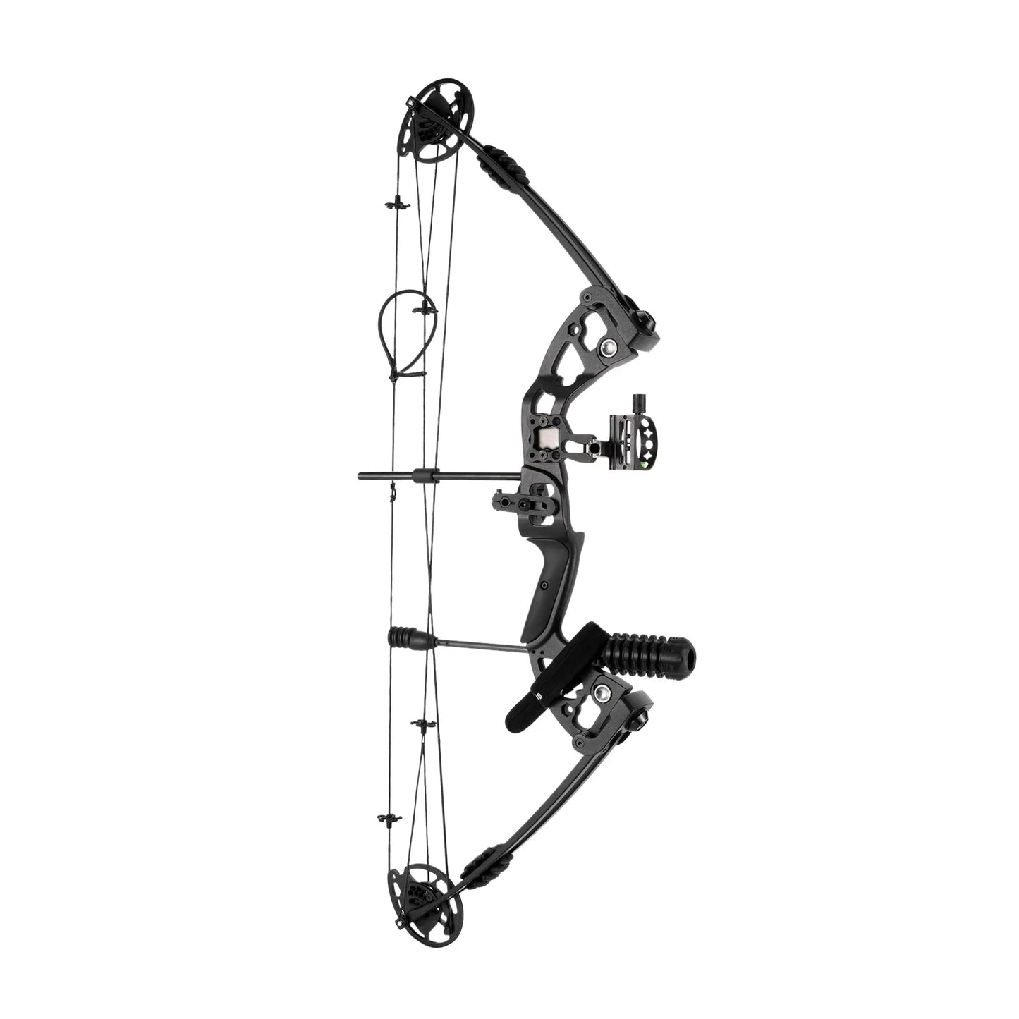 30-55 lbs Compound Bow Adjustable Draw Weight and Length with 3-Pin Sight 12 Arrows Complete Arch Set for Right Hand