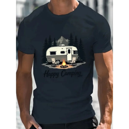 Men's Happy RV Camping Graphic T-Shirt