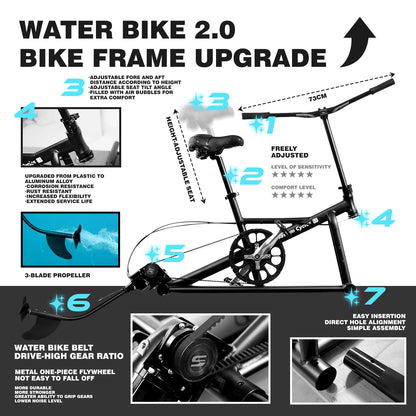 Inflatable Water Bike / Pedal Boat / Pedal Kayak Water Bike and Easy to Drive