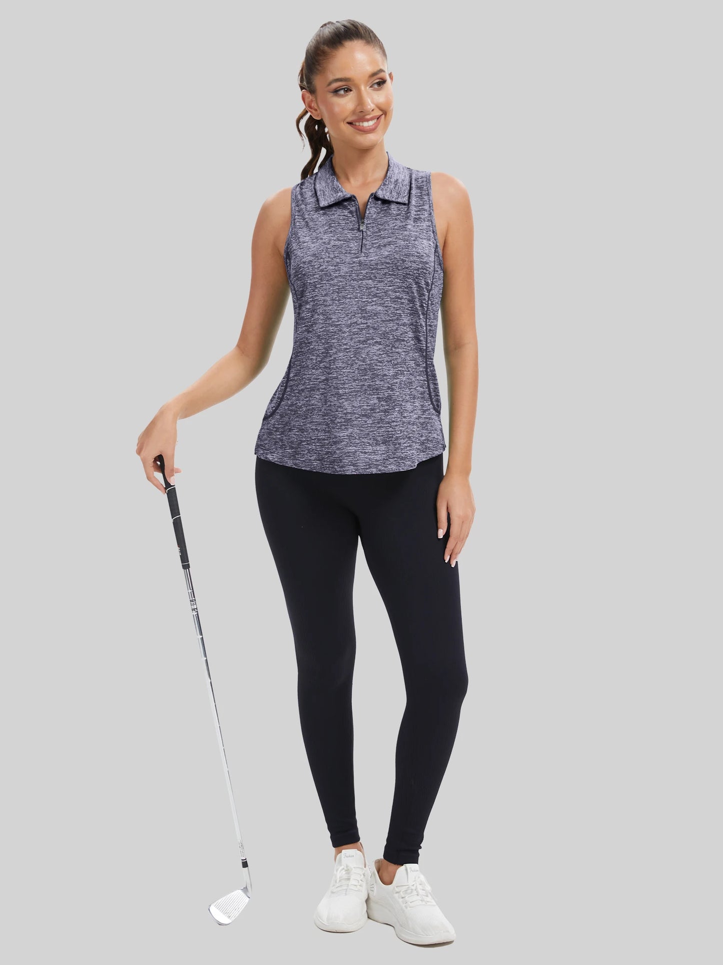 Sleeveless Golf Shirts for Women with Collar - Moisture Wicking Tennis Top Athletic Polo Tank Tops for Golf, Tennis, Workouts