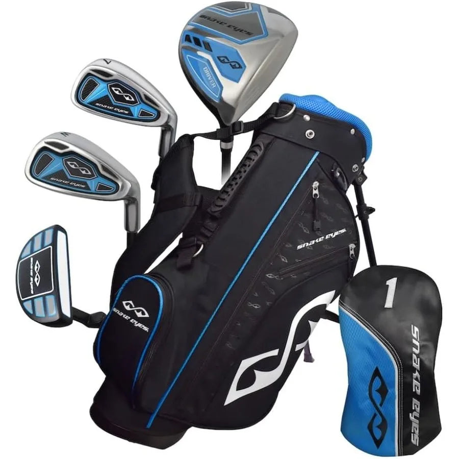 Complete 6-piece Left-Handed Golf Starter Kit  Set for Junior Boys