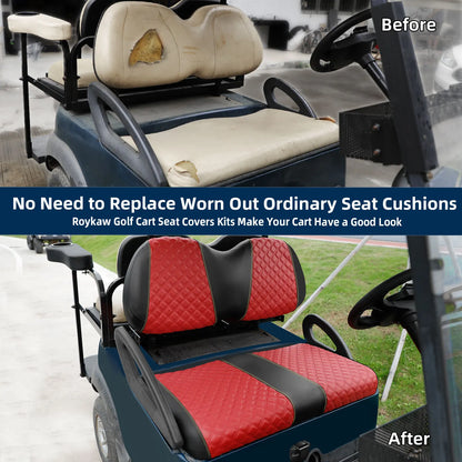 Seat Covers Kit Fit for Club Car Precedent Ordinary Seat Cushion, More Soft, Breathable & Easy to Clean
