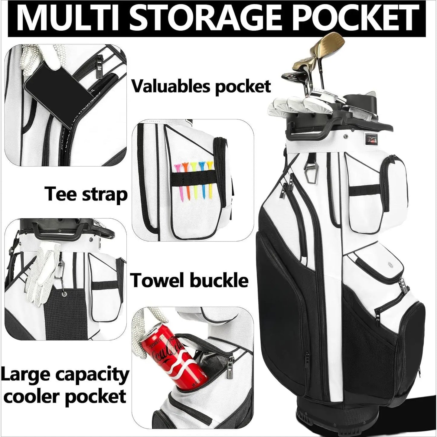 Multi Storage Golf Cart Bag