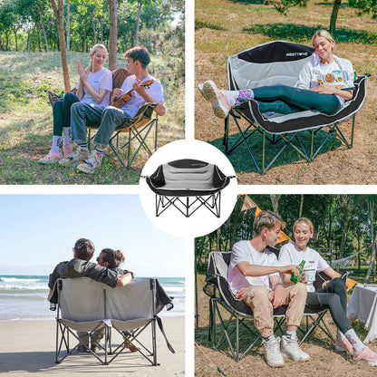 Portable Double Camping Chair Heavy Duty