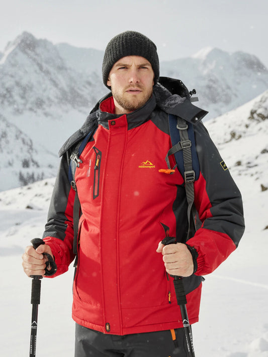 Men's Waterproof and Windproof Fleece Ski Jackets