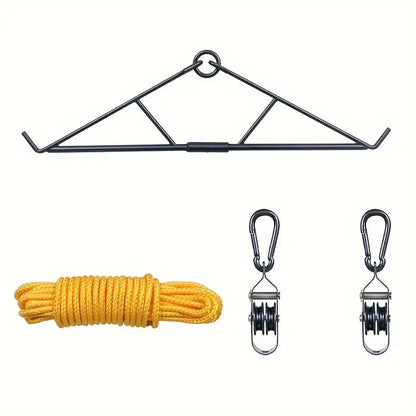 Deer Hanger Elk Hoist Pulley Lift System with Gambrel Hunting Game Hanging Kit for Deer Carcass/Butcher/Skinning Max to 700 LBS