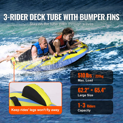 Towable Tube with Bumper Fins