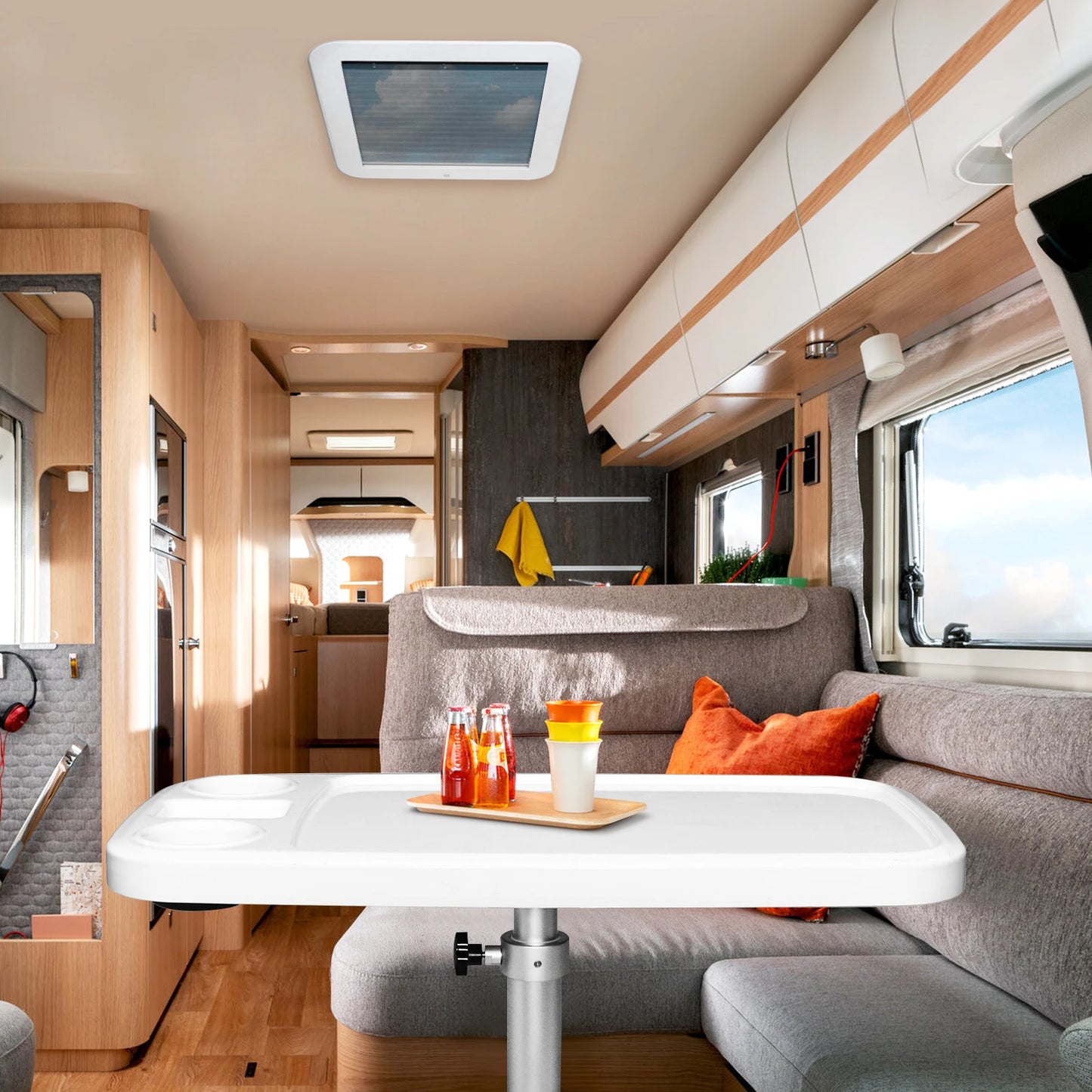 Removable Boat Table, 34X18 inch Rectangular Boat Table, Waterproof and Anti-Aging