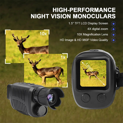 R7 Digital Night Vision Monocular Telescope 5X Zoom Outdoor Full HD Infrared