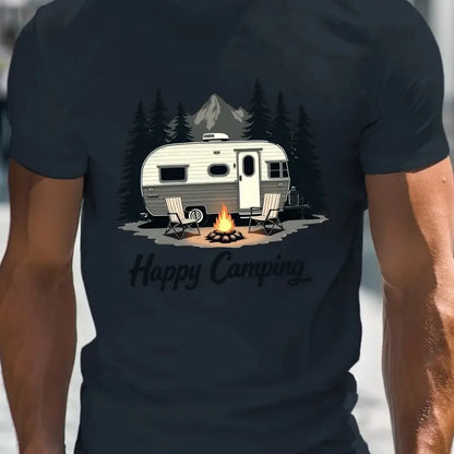 Men's Happy RV Camping Graphic T-Shirt