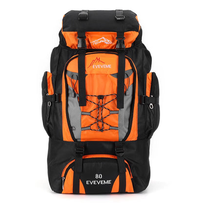 80L Climbing Backpack Large Capacity Travel Adjustable Strap Mountain Climbing Rucksack