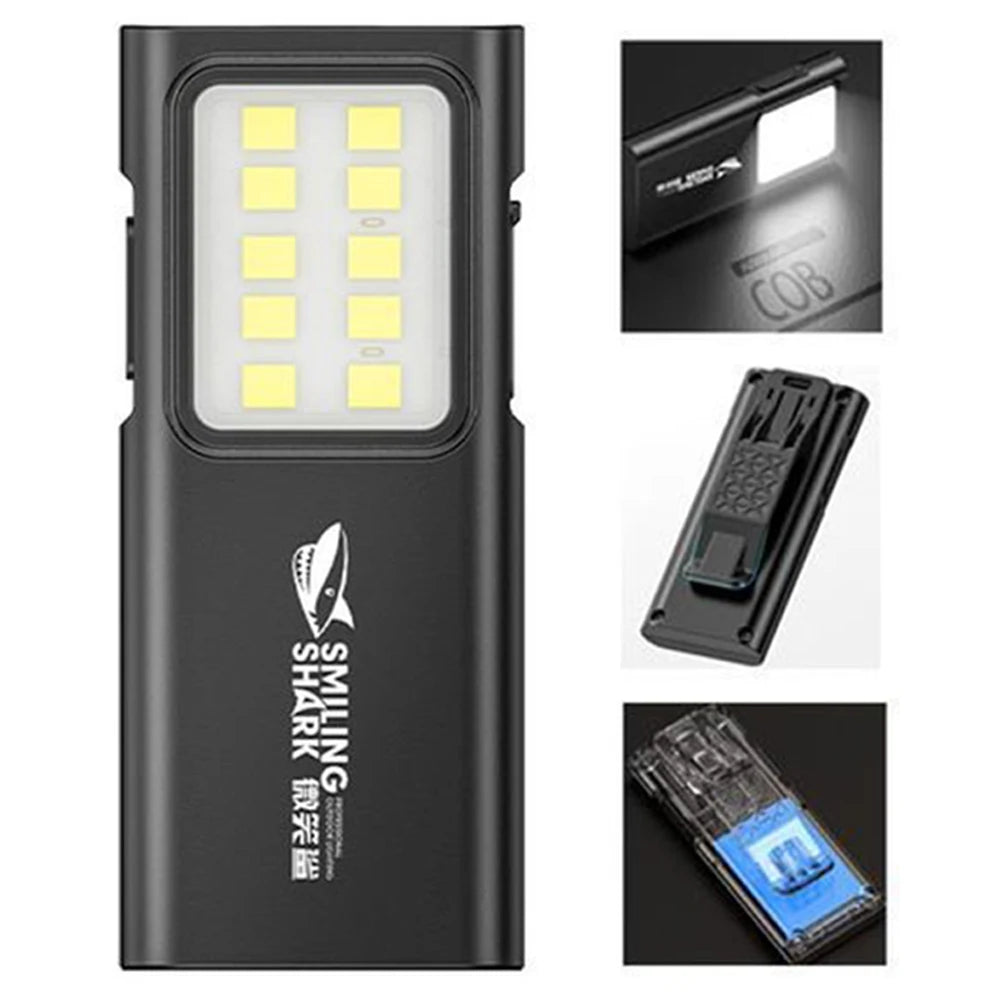 LED EDC Flashlight with Clip Emergency Camping Light