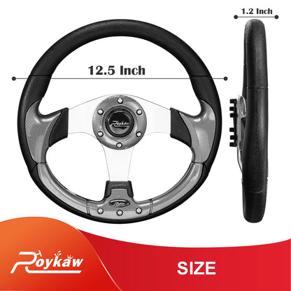 Golf Cart Steering Wheel Fit for EZGO TXT/RXV, Club Car DS/Precedent/Tempo, Yamaha G29/Drive/Drive2 & Most Golf Carts