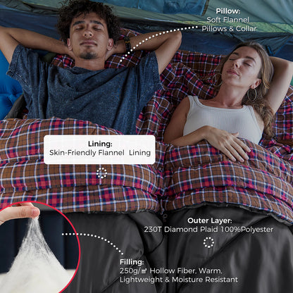 Double Sleeping Bag for Adults