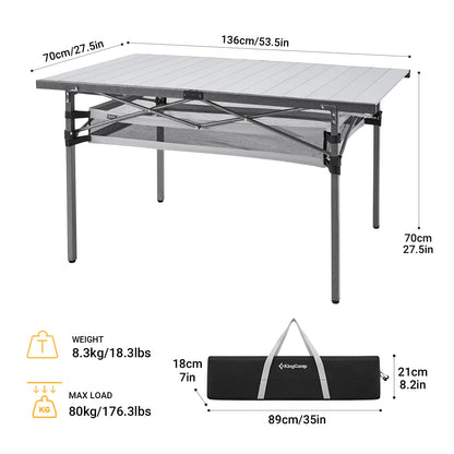 Lightweight Folding Table with Net Pocket