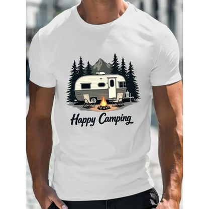 Men's Happy RV Camping Graphic T-Shirt