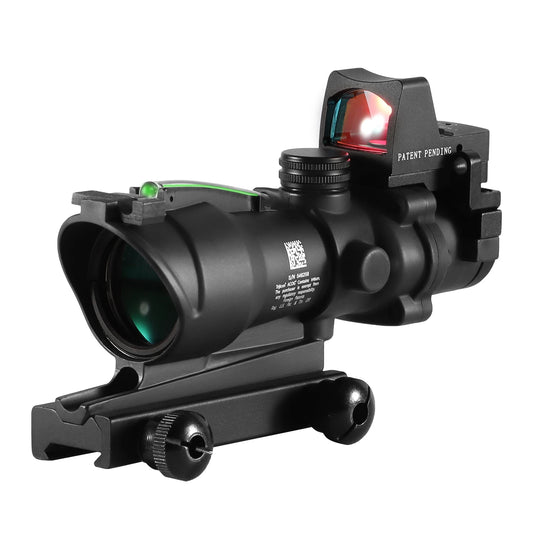 Adjustable 4x32 Red Dot 1x  4x Scope  Red Dot Tactical Scope 20mm Rail Scope